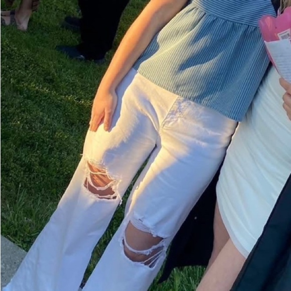 Altar'd State White ripped Jeans